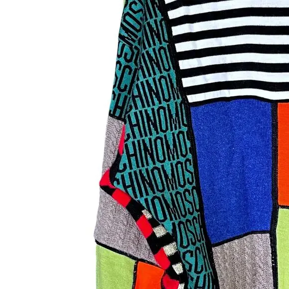 Moschino Couture Jeremy Scott US 6 Patchwork Wool Cardigan Sweater - Picture 7 of 14